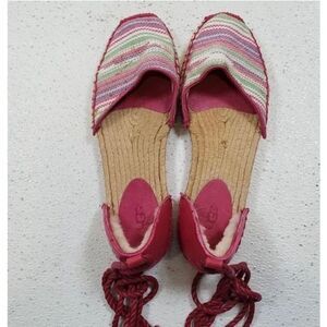 UGG Espadrilles with Pink Leather and shearling